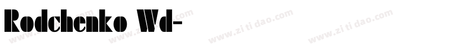 Rodchenko Wd字体转换